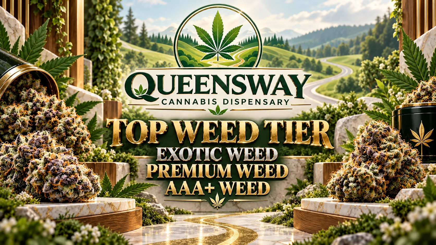 Queensway Cannabis Dispensary Exotic, Premium and AAA+ top weed tiers